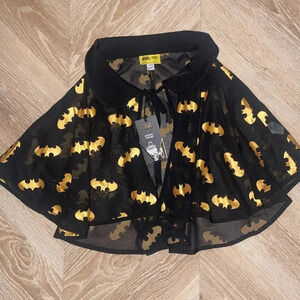 Batgirl Cape With Gold Bats